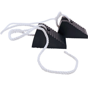 Heavy Duty Rubber Wheel Chocks (2pc) 17 x 9.5 x 9.5cm