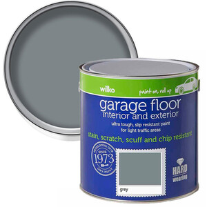 wilko Satin Interior and Exterior Garage Floor Paint 2.5L