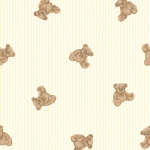 The Bear Wallpaper in Lemon Yellow