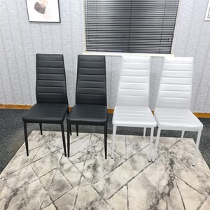 Dining Chairs Set of 4 Four Mixed Leather Chairs