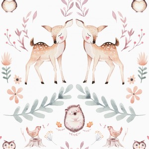 Woodland Friends Wallpaper Multicoloured