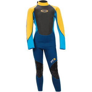 Lime green Black / 6-7 Years TWF XT3 3mm Kids Full Length Wetsuit shot 11218243