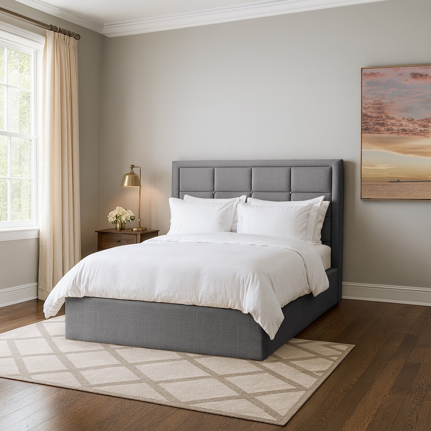 Arko Storage Bed - Grey Double