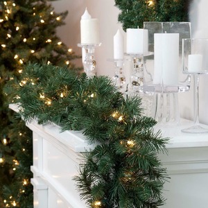 Pre Lit Garland with 35 Warm White Lights and Timer Function