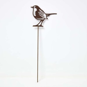 Steel Robin Garden Stake Decorations, Set of 2