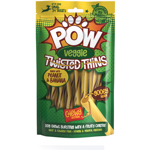 Pow Veggie Twisted Thins Dog Treats