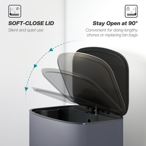 HOMCOM 50L Kitchen Bin with Soft-Close Lid and Removable Inner Bucket