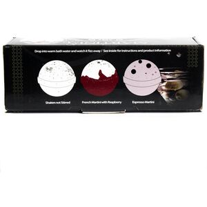 Set of Three Martini Bath Bombs Multicolor