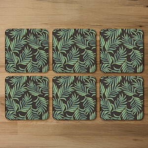 Green Palm Leaves Coaster