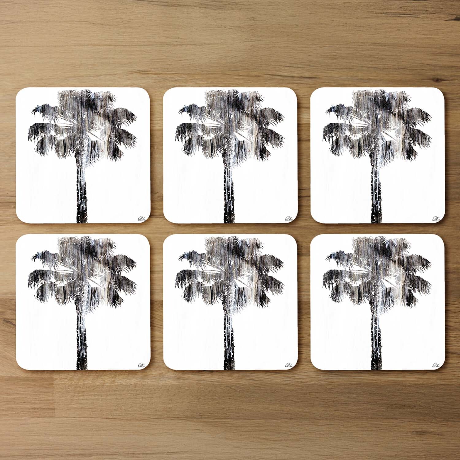 Tall Palm Coaster - Black
