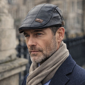 Windsor Noir PU Leather Flat Cap