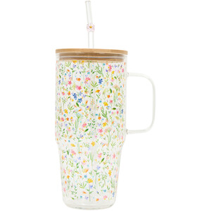 Wildflower Glass Jumbo Tumbler