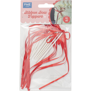 Pack of 8 PME Ribbon Bow Toppers