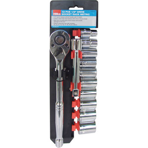 Hilka 12 Piece Drive Socket Rack Metric Set