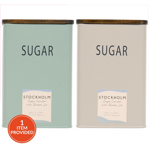 Stockholm Sugar Canister with Bamboo Lid