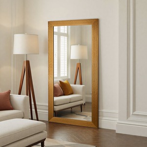 Wave Full Length Framed Bevelled Wall Mirror