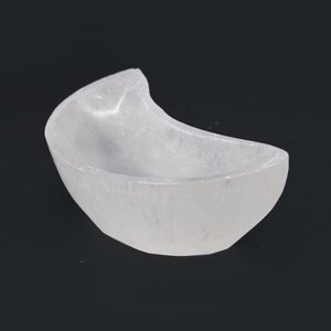 Selenite Moon Bowl Crystal Holder Decorative Accent