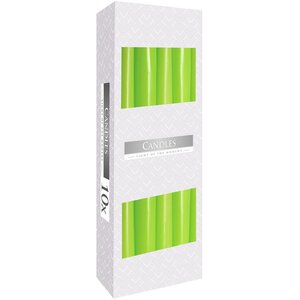 Green Taper Candle Elegant Natural Finish for Decor Events