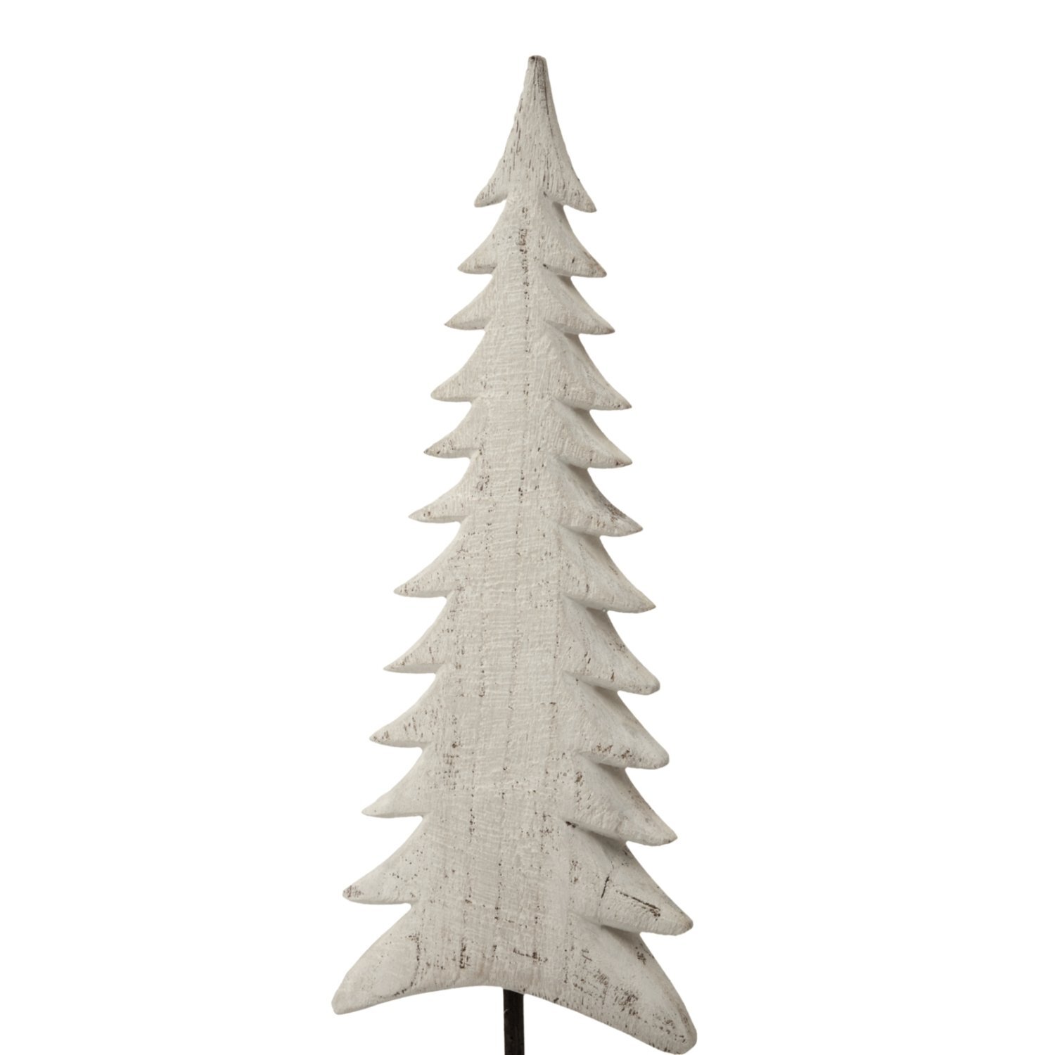 Whitewashed Tall Tree Sculpture For Modern Decor Displays - White