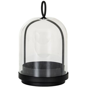 Nysa Medium Candle Holder with Glass Cloche Elegant Home Decor