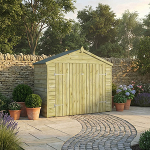 Waltons 7ft x 3ft Wooden Overlap Pent Roof Bicycle Garden Storage Shed