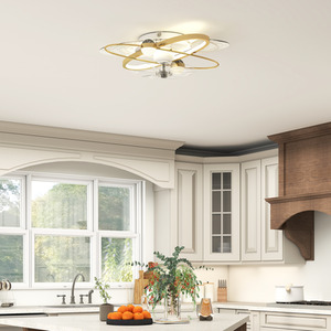 HOMCOM Ceiling Fan with Light and Remote App Control LED Ceiling Fan Light