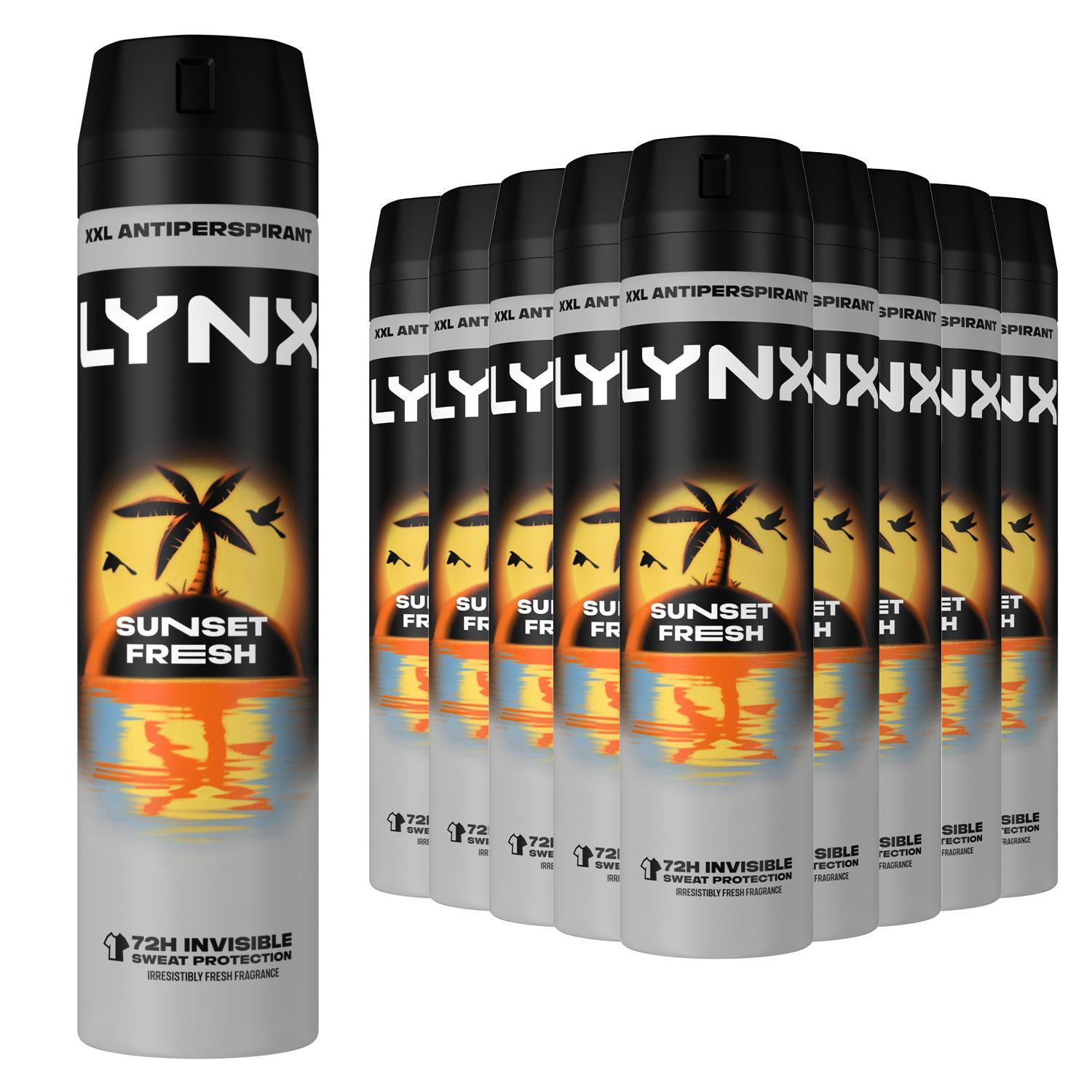 Lynx Sunset Fresh Antiperspirant Deodorant Spray 72H Sweat Protection 250Ml, 24 Pack - 23Cm / 21Cm / 28Cm / 12