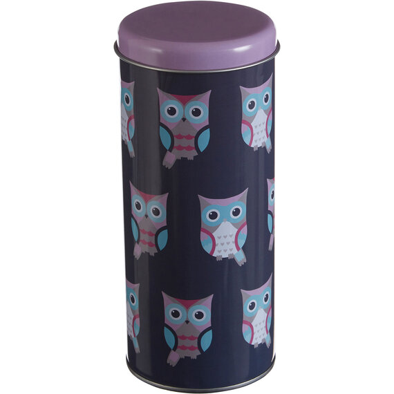 Happy Owls Round Storage Canister