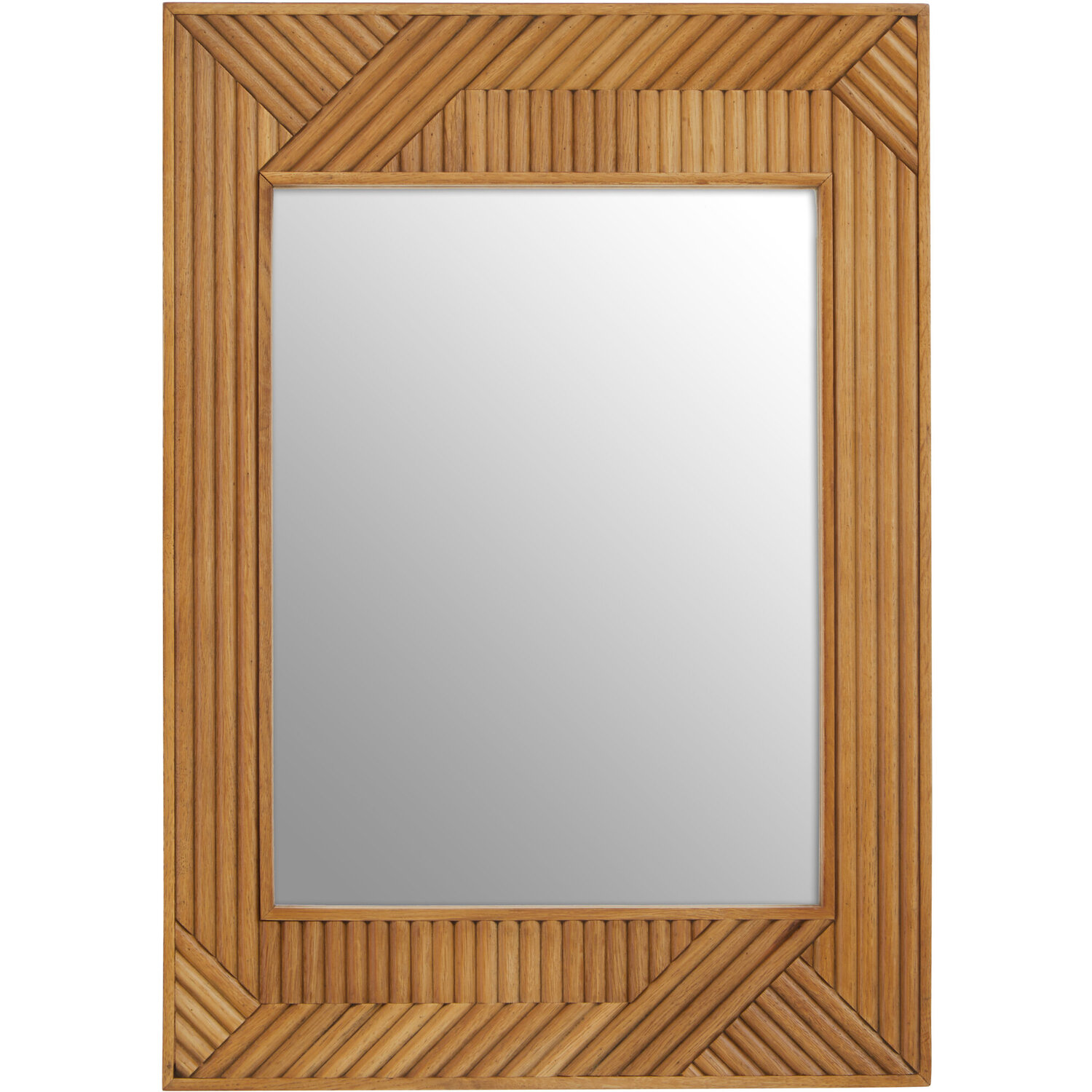 Adelere Champagne Finish Scallop Wall Mirror - Natural