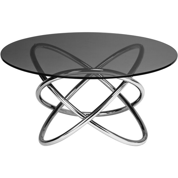 Cassy Smoked Glass Top Side Table