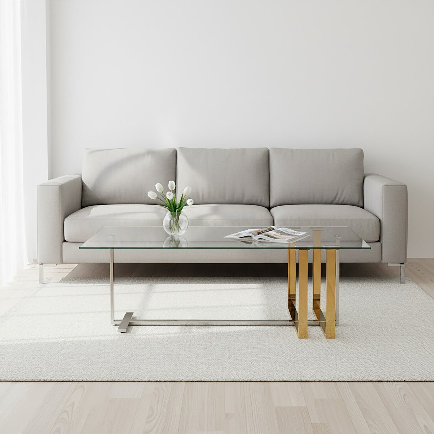 Interiors By Premier Alvea Silver And Gold Coffee Table - Gold