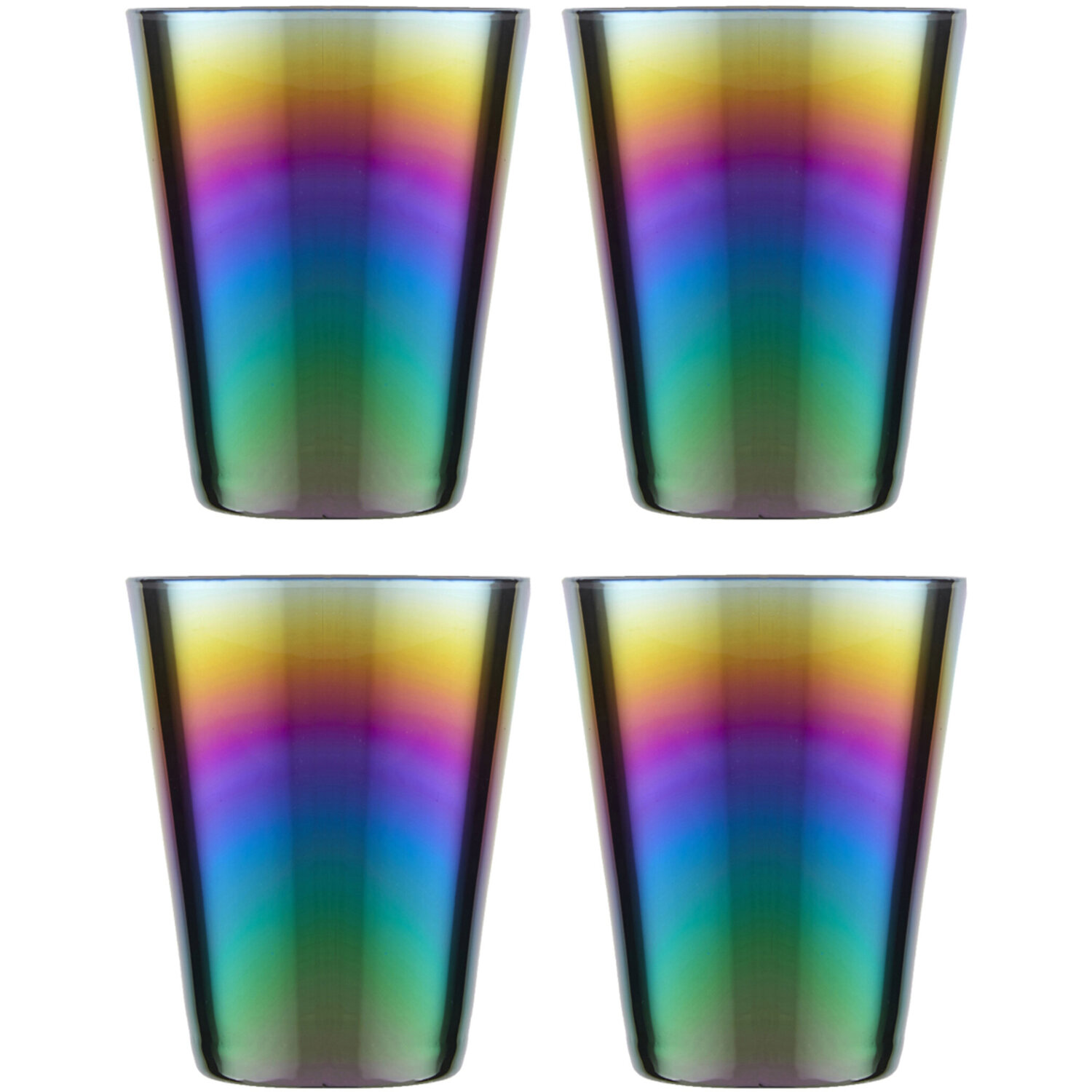 Aurora Glass Tumblers Set of 4 - Multicolour