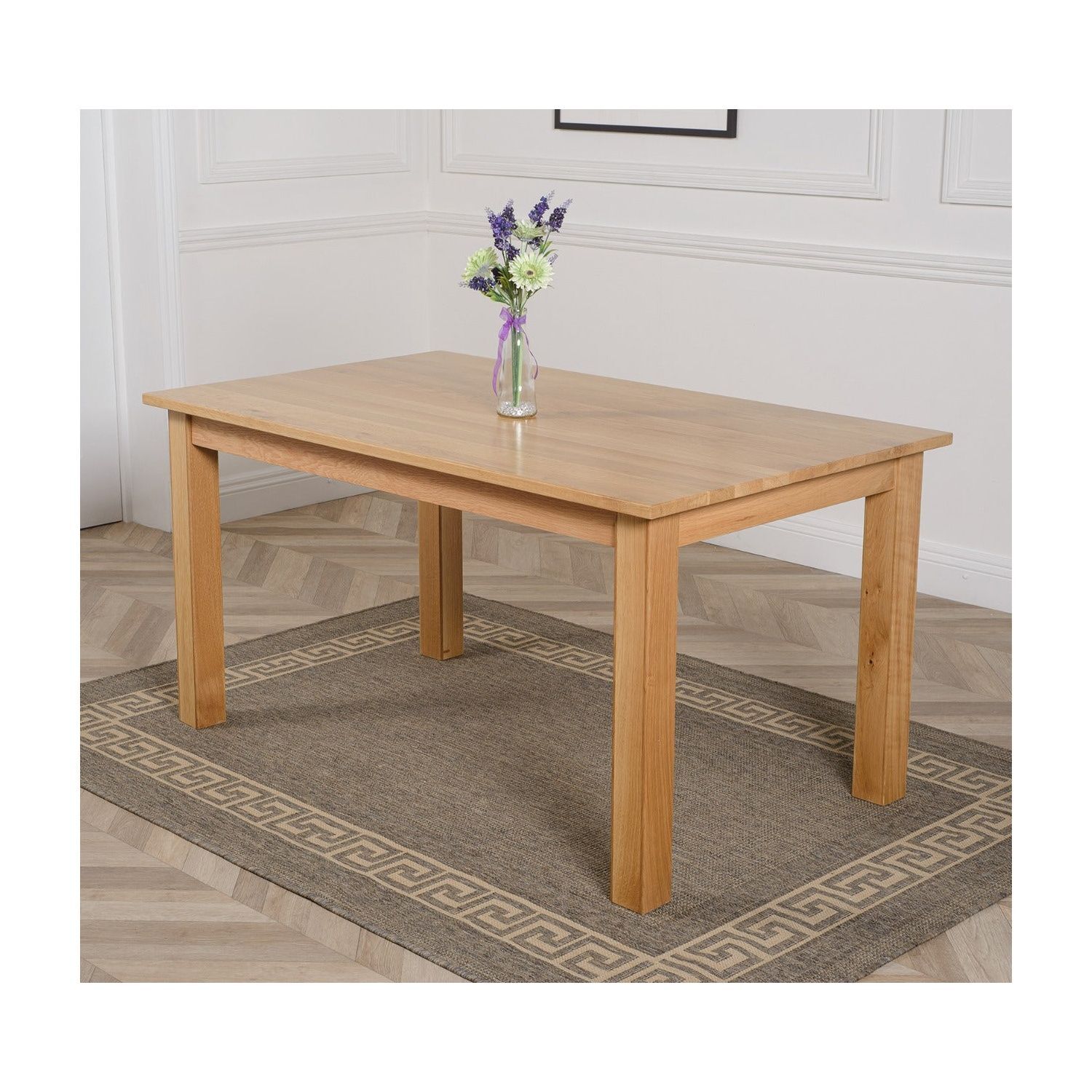 Thats Furniture Oslo 150 X 90 Cm Medium Oak Dining Table And 4 Princeton Chairs - Brown