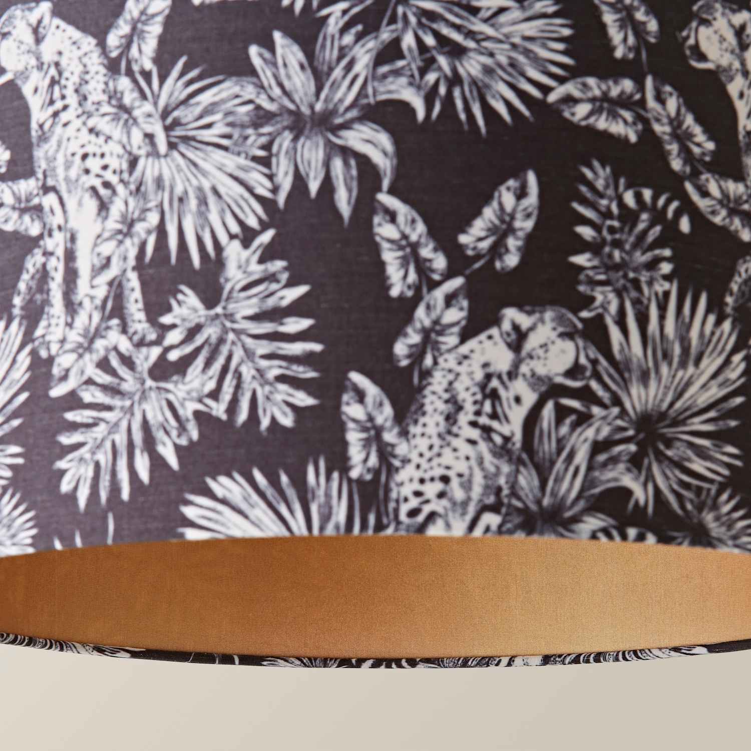 ValueLights | Ariella Black Animal Print with Gold Inner Lamp Shade and Bulb | Shades, Home Décor & Improvement Essential - Image 3