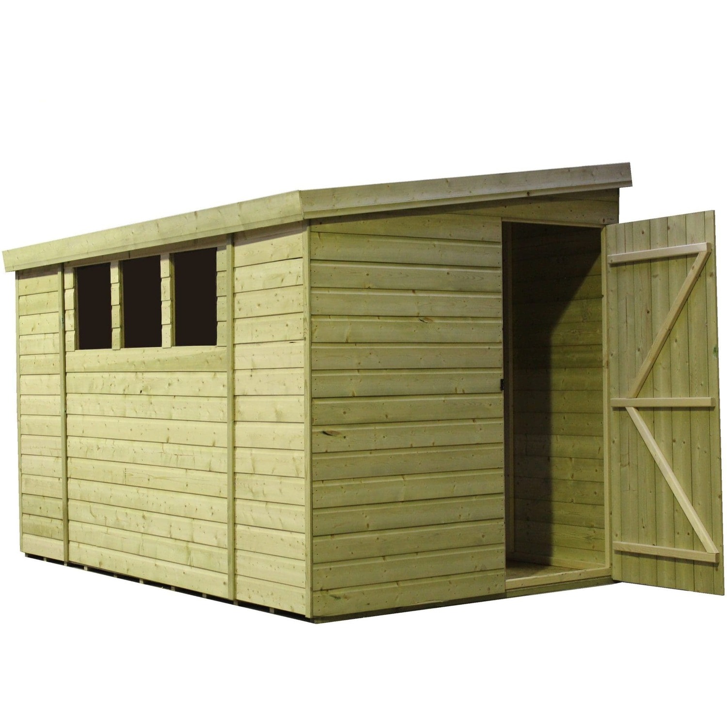 B&Q - Empire 3000 Pent 9X7 Pressure Treated Tongue And Groove Wooden Garden Shed Door Right Side Panel (9' X 7' / 9Ft X 7Ft) (9X7) - Image 4