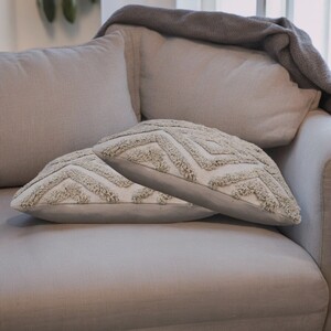 Artisan Furniture 2 Grey Mini Diamond Tassle Cushions