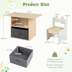 Wooden Toddler Activity Table Set