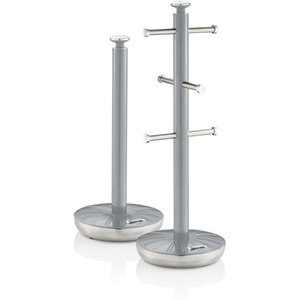 Towel Pole and Mug Tree Set Retro Grey