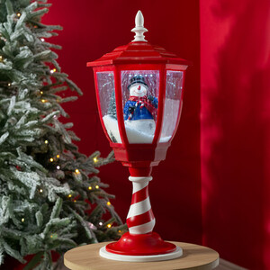 Red and White Table Lantern