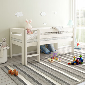 Solid Wood Shorty Midsleeper White
