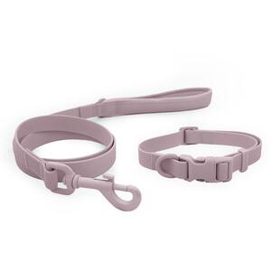 HugglePets Skye & Murphy All Weather Snappy Dog Collar & Lead Set - Blush, Medium