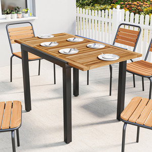 Outsunny Patio Dining Table Expandable