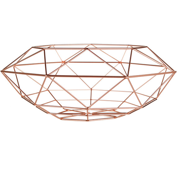 Vertex Deco Matte Gold Large Fruit Basket