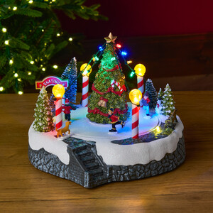 LED Christmas Tree Village Model