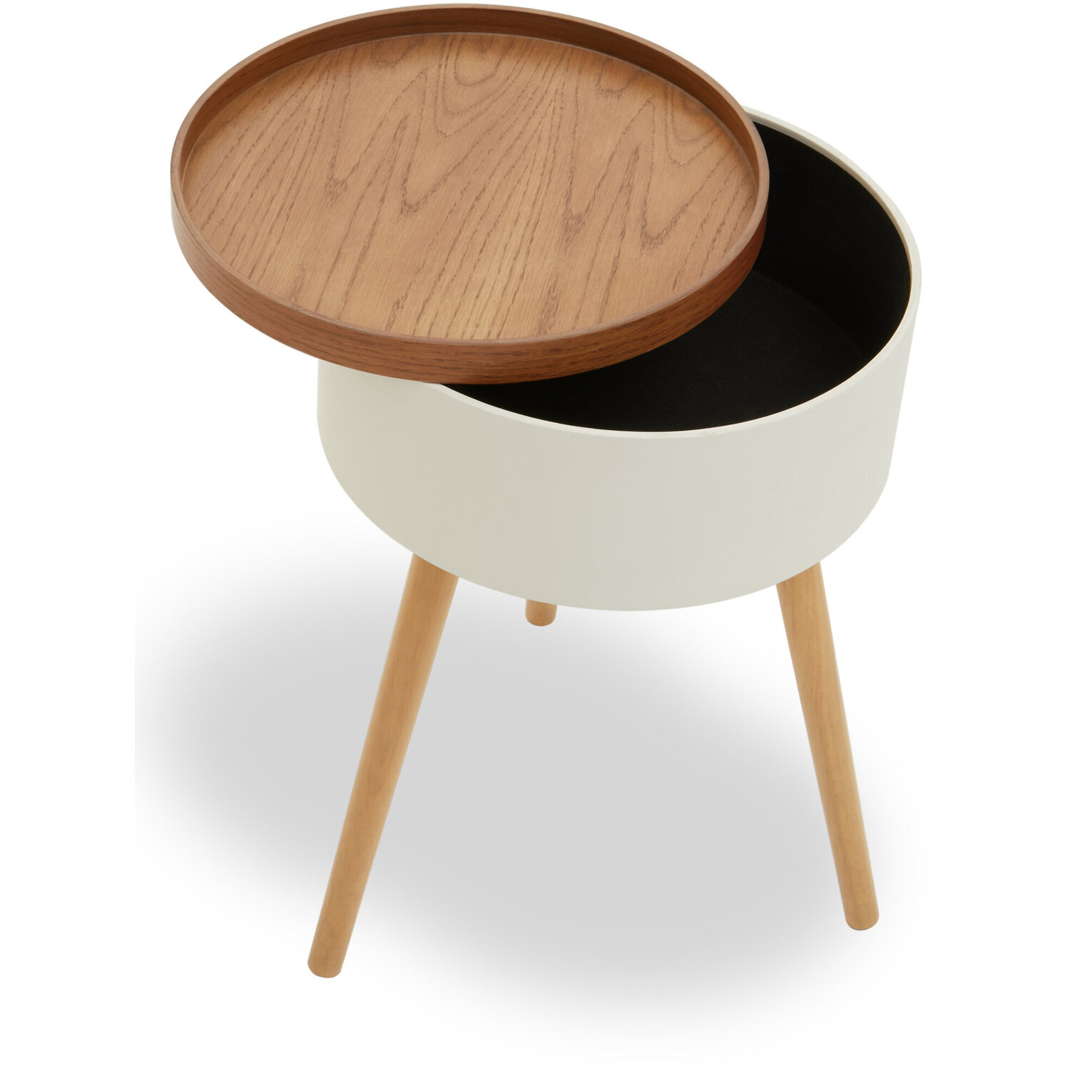 Viborg Storage Side Table - White