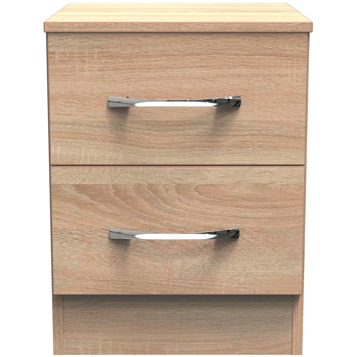 Avon Ready Assembled 2 Drawer Bedside Cabinet - Bardolino Oak