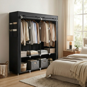 SONGMICS Portable Wardrobe with Rails