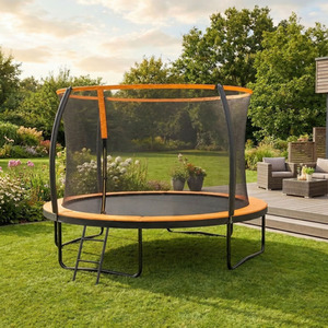 12 ft Round Garden Trampoline with Safety Net