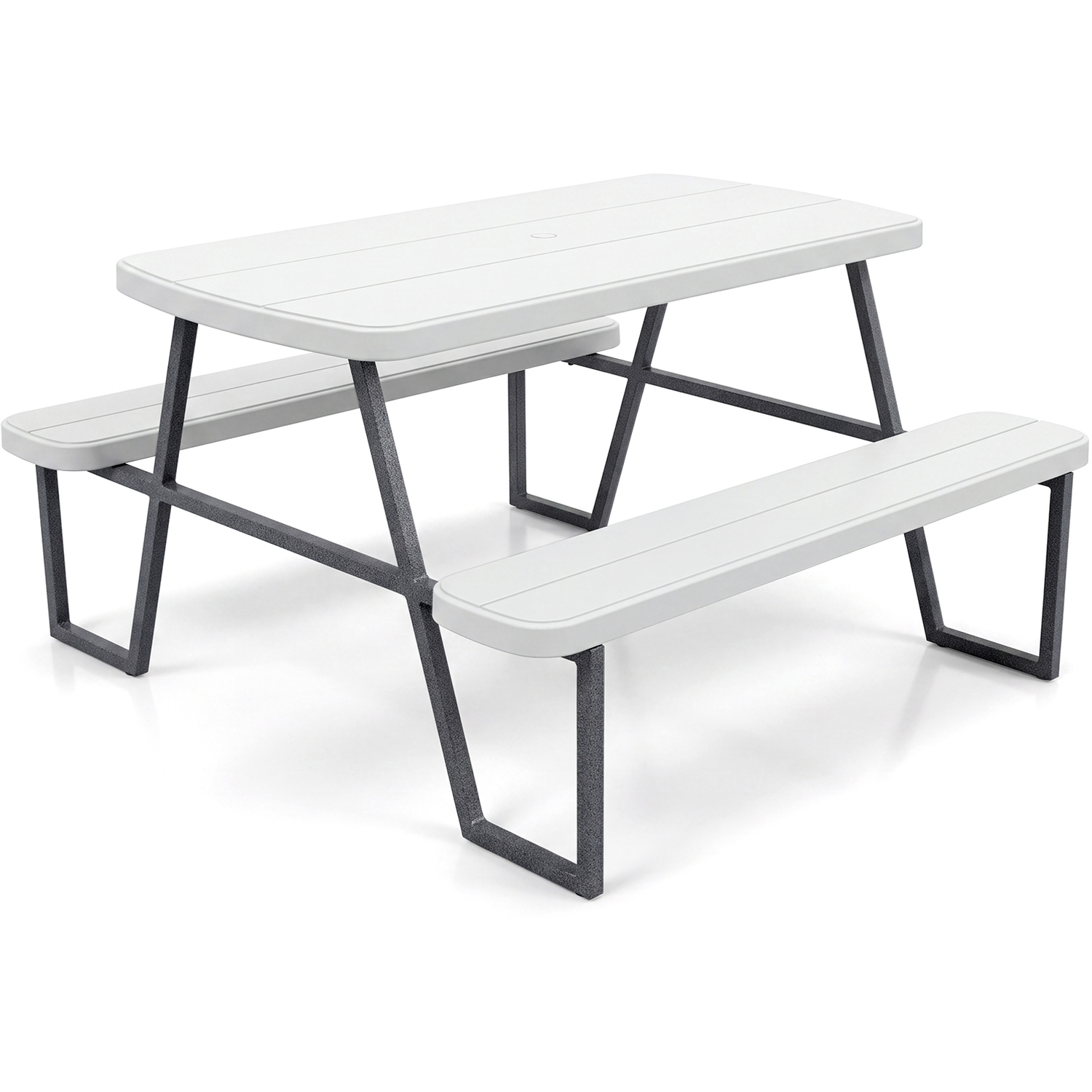Costway Kids Picnic Table With Benches - White