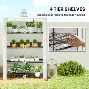 White Outsunny Mini Greenhouse Indoor Outdoor Green House shot 15258419
